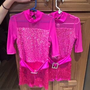 Weissman Pink Costume - 2 Total - MC and IC with matching bows